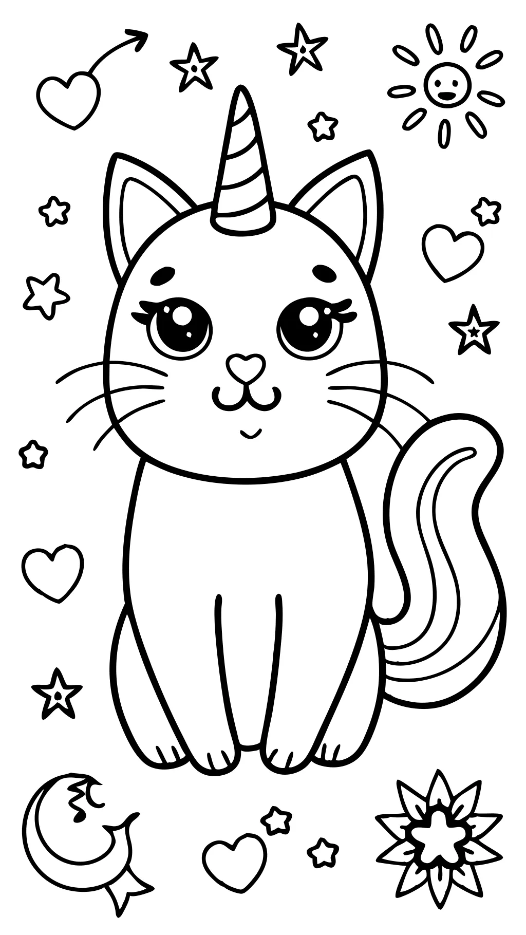 Páginas para colorear de Caticorn